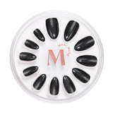 Mani Muse Black Glazed Press-on Nails - Almond